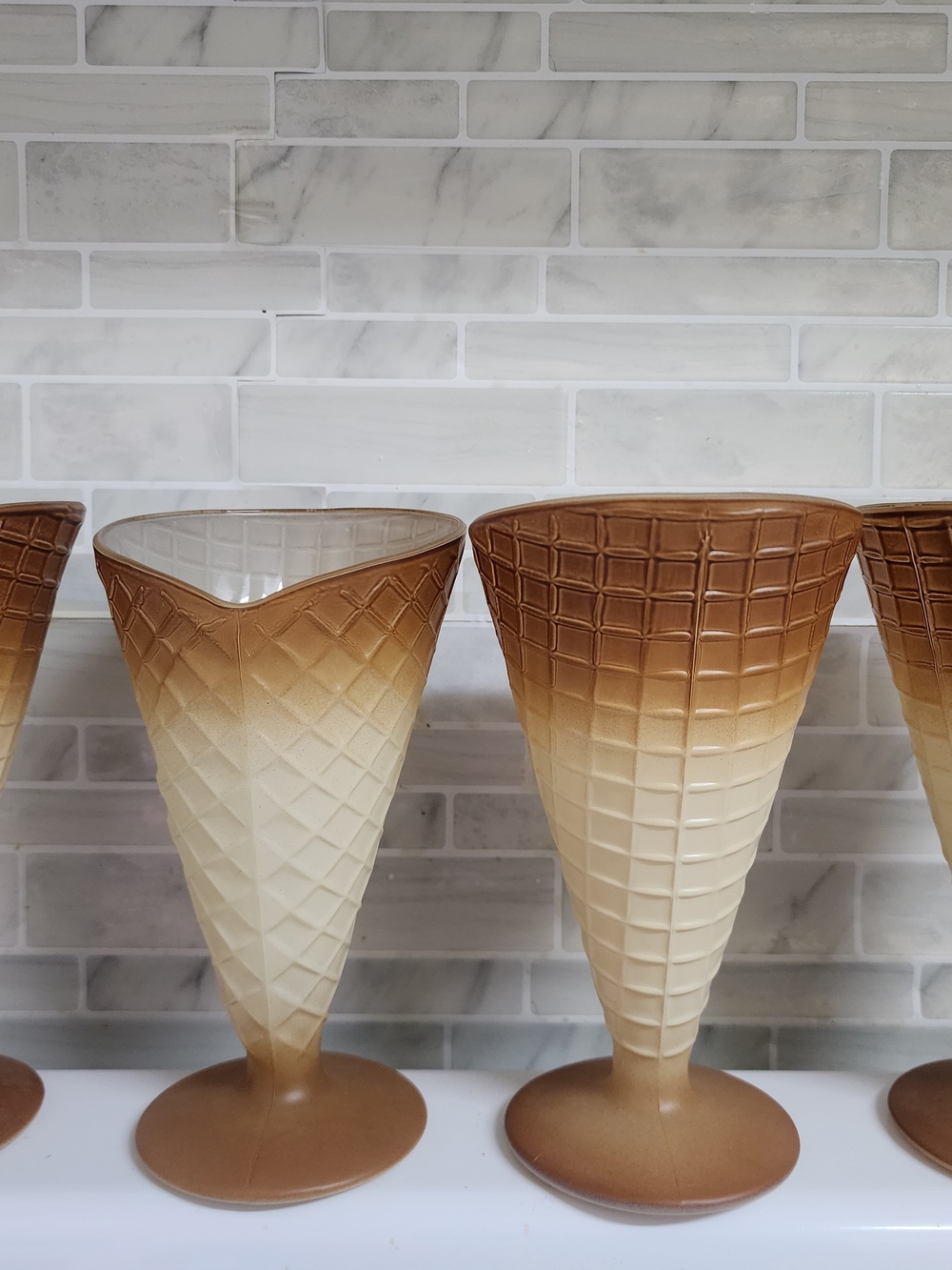 Vintage-Inspired Ice Cream Cone Glasses